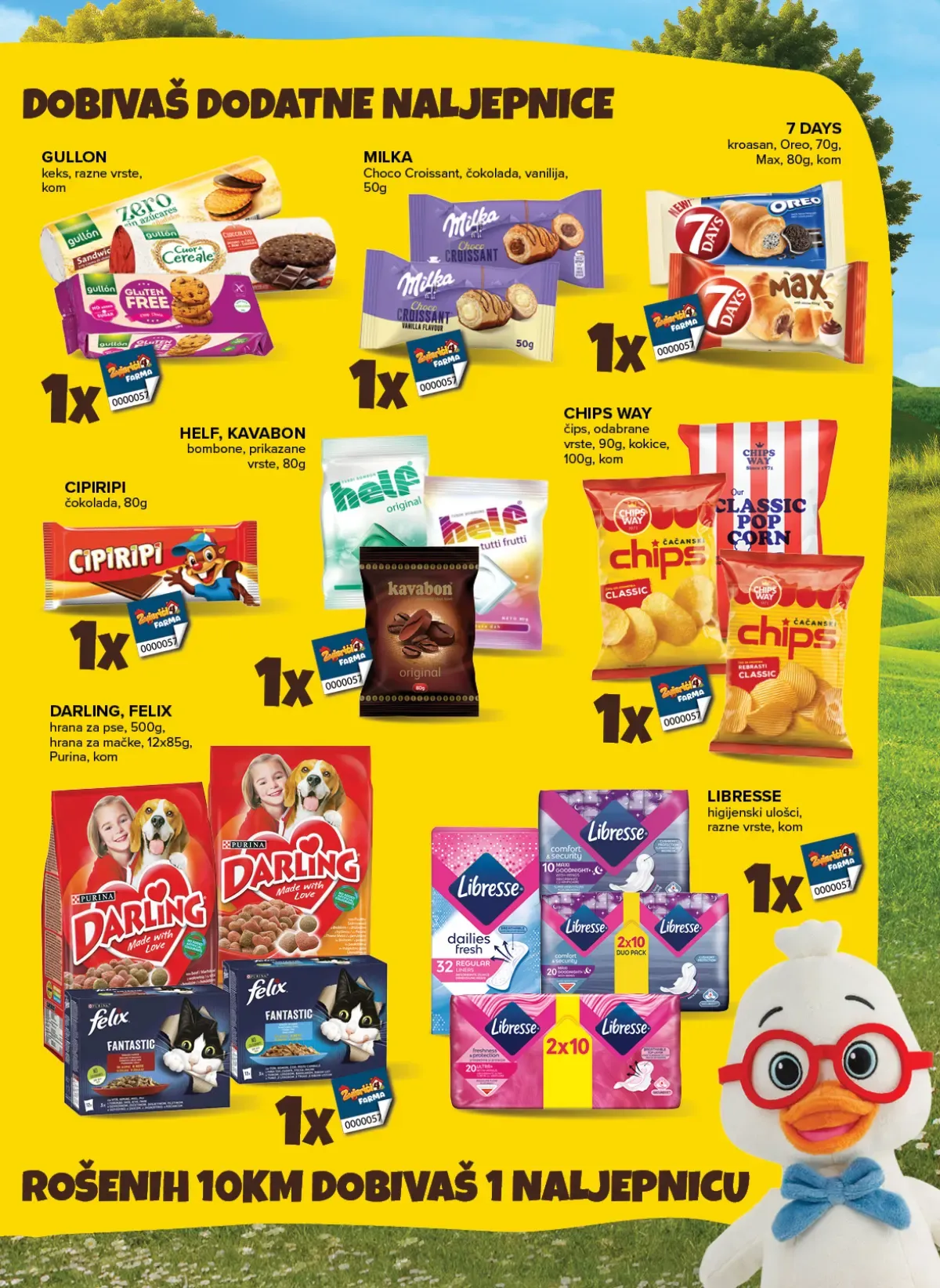 Konzum i Mercator katalog – Gullon, Milka, Chips Way, Darling, Felix i Libresse