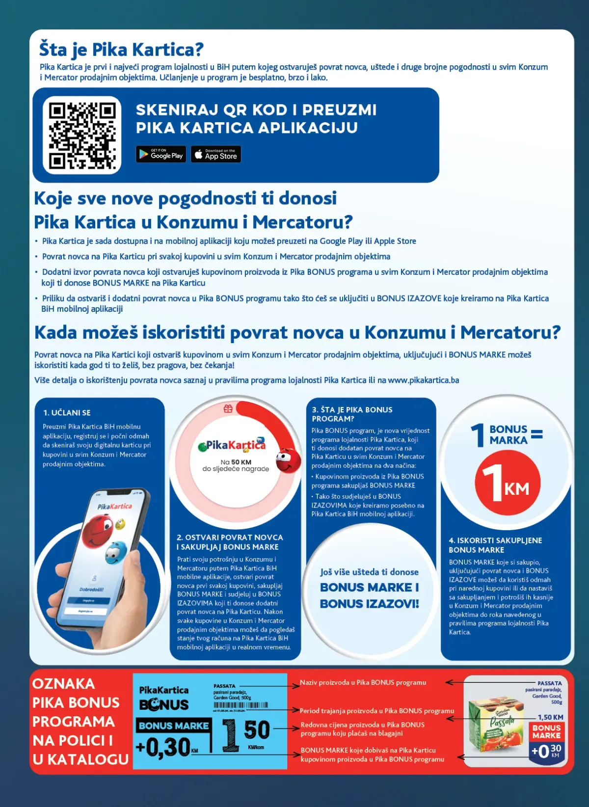 Konzum i Mercator katalog – Pika Kartica i Bonus Marke pogodnosti