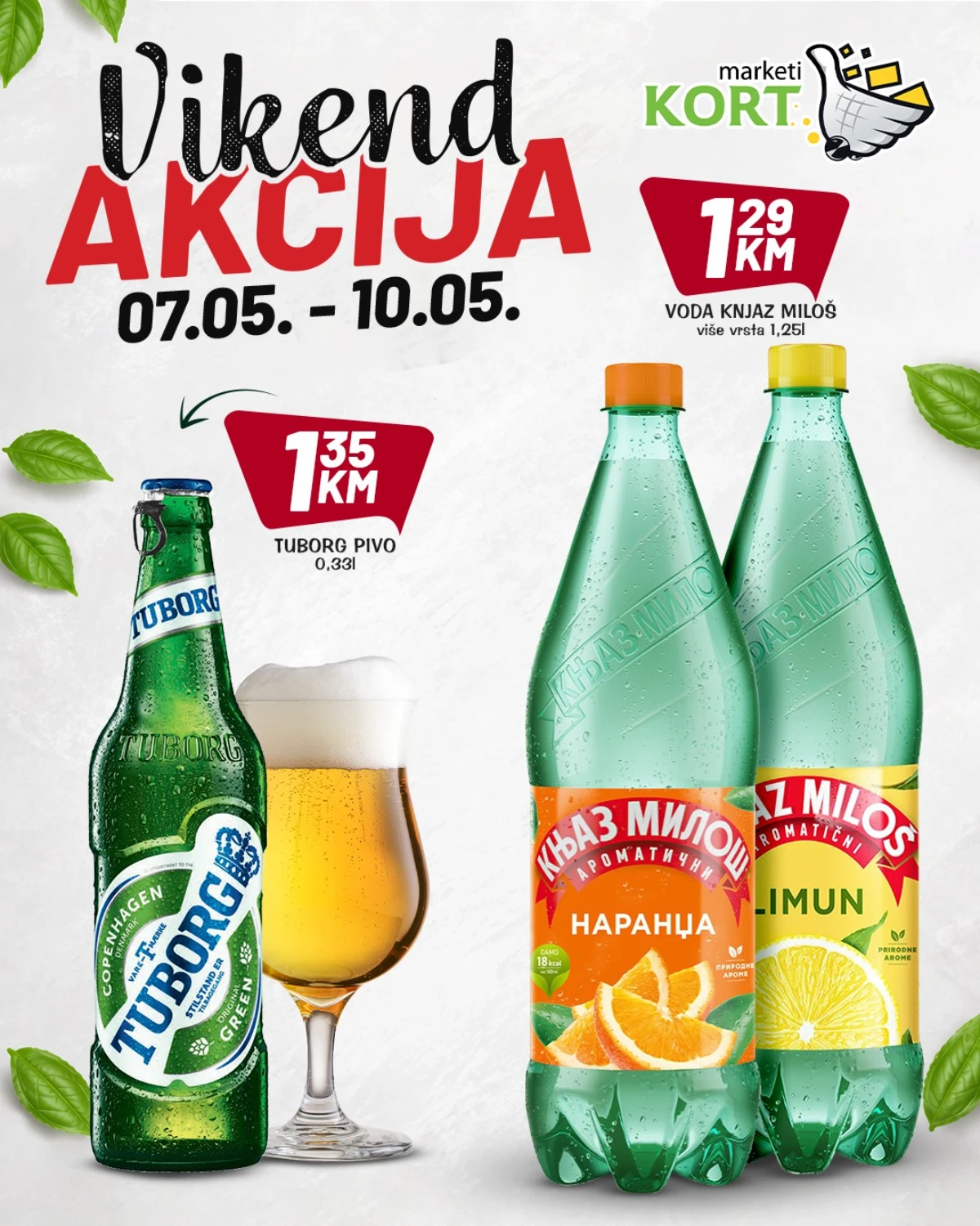 Kort Marketi katalog – Tuborg pivo i Knjaz Miloš voda na akciji