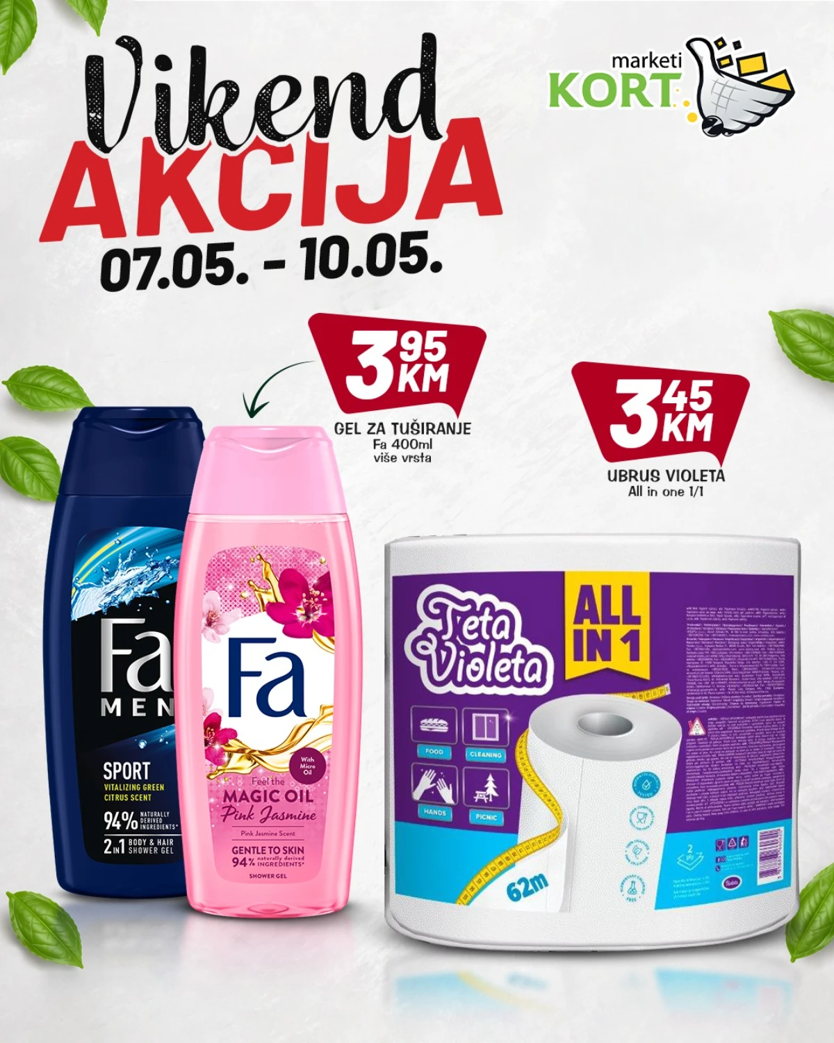 Kort vikend katalog – Fa gel za tuširanje i Violeta ubrus