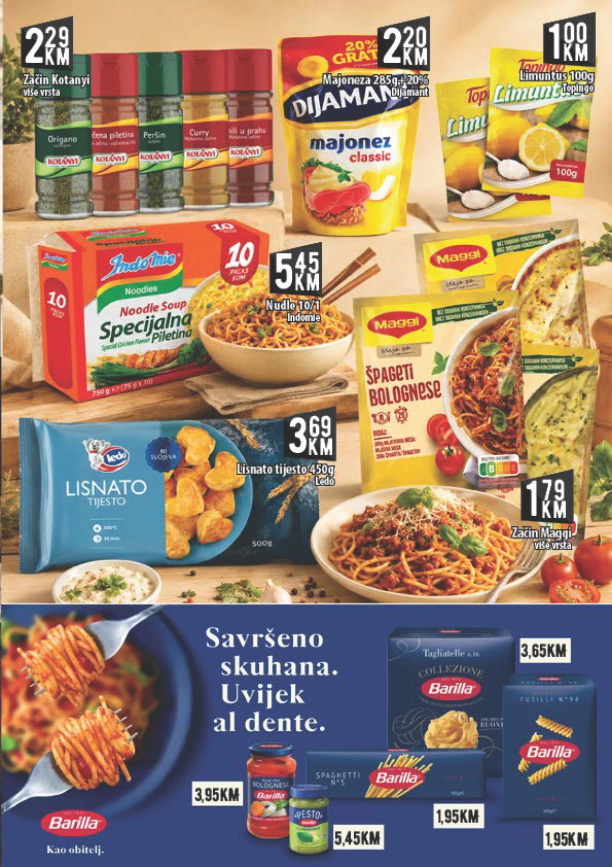 Kort akcija – Barilla tjestenina, nudle i majoneza po sniženim cijenama