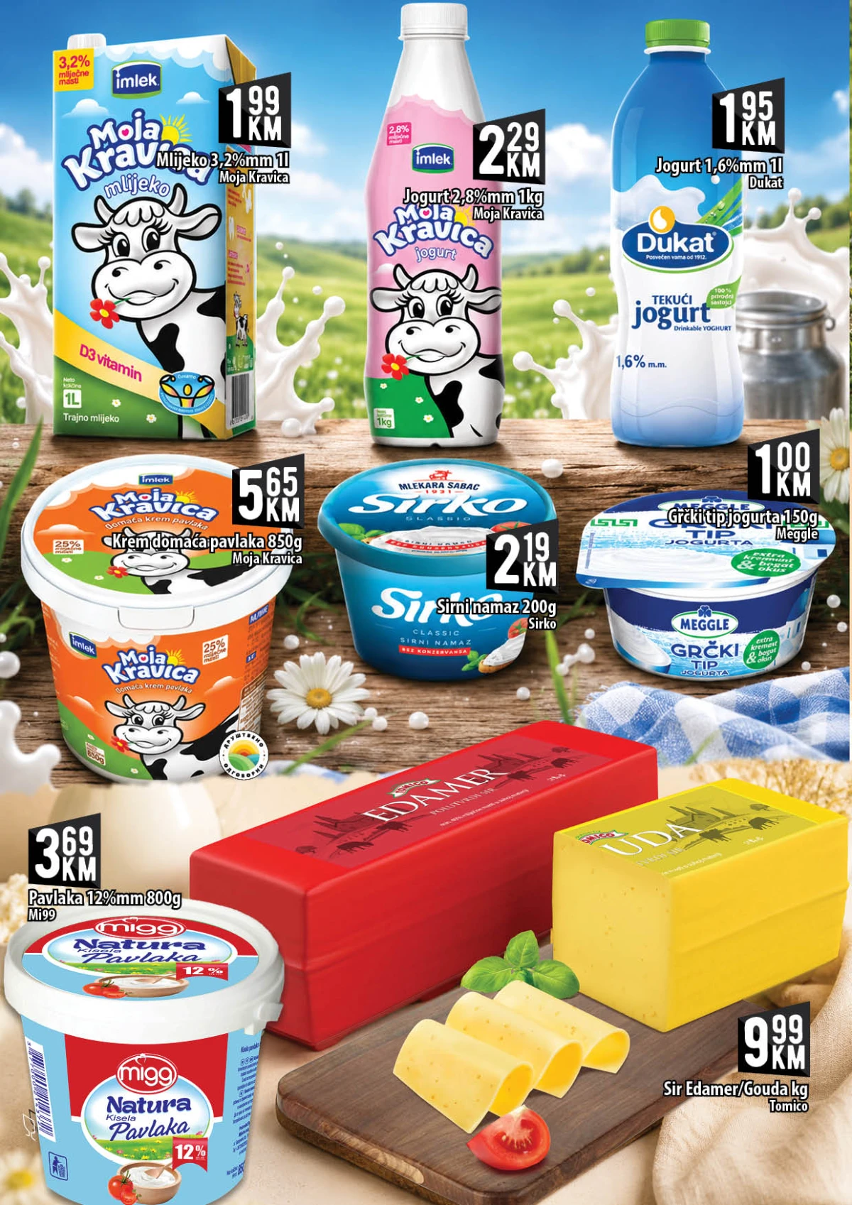 Kort akcija mlijeko jogurt sir i pavlaka