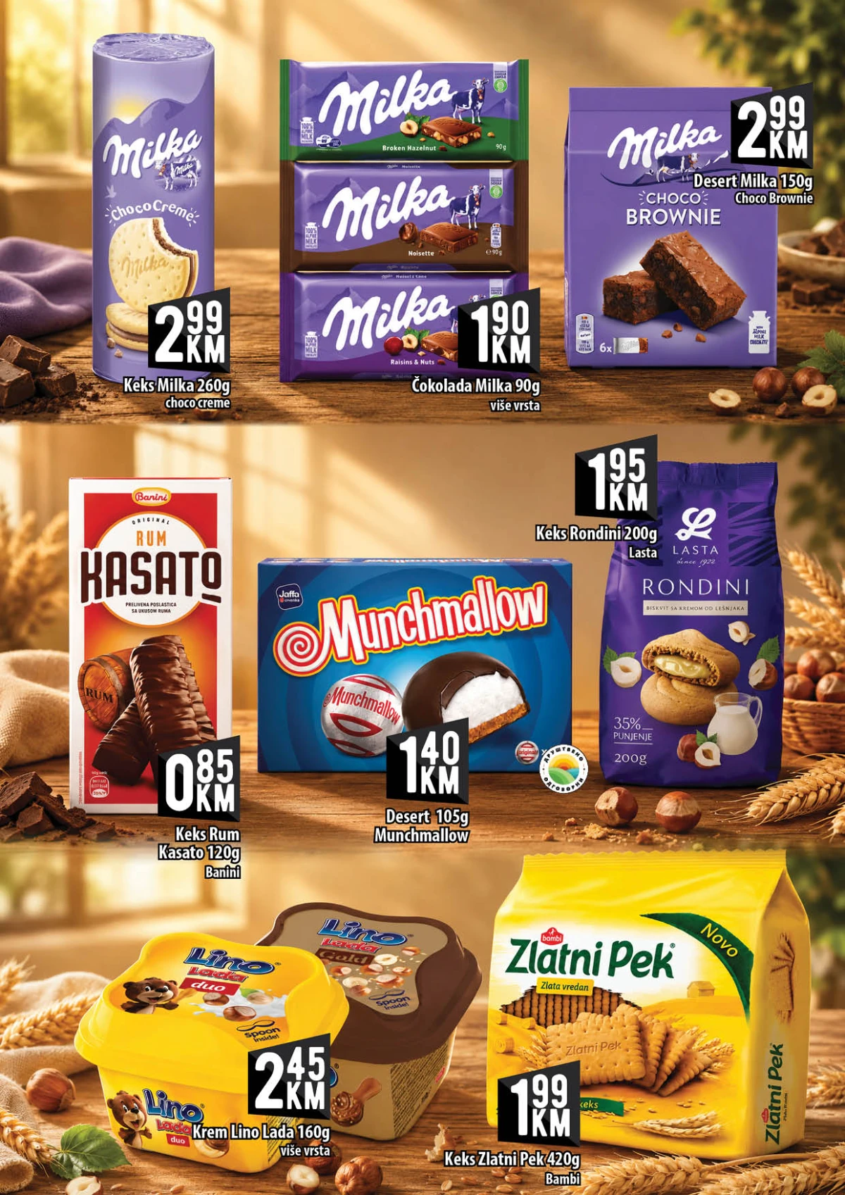 Kort akcija Milka čokolade i slatkiši