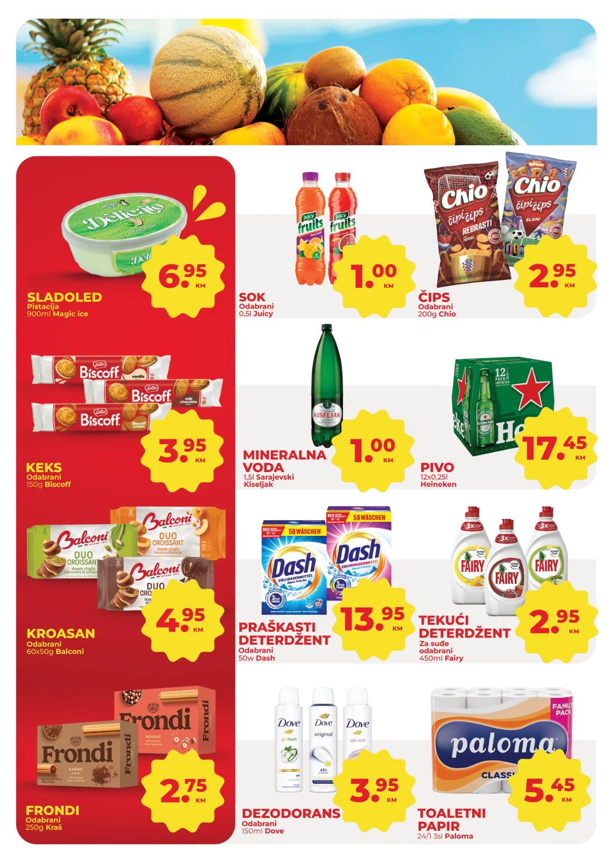 Namex vikend akcija strana 2 – Heineken pivo, Dash deterdžent, Paloma papir i Chio čips na akciji