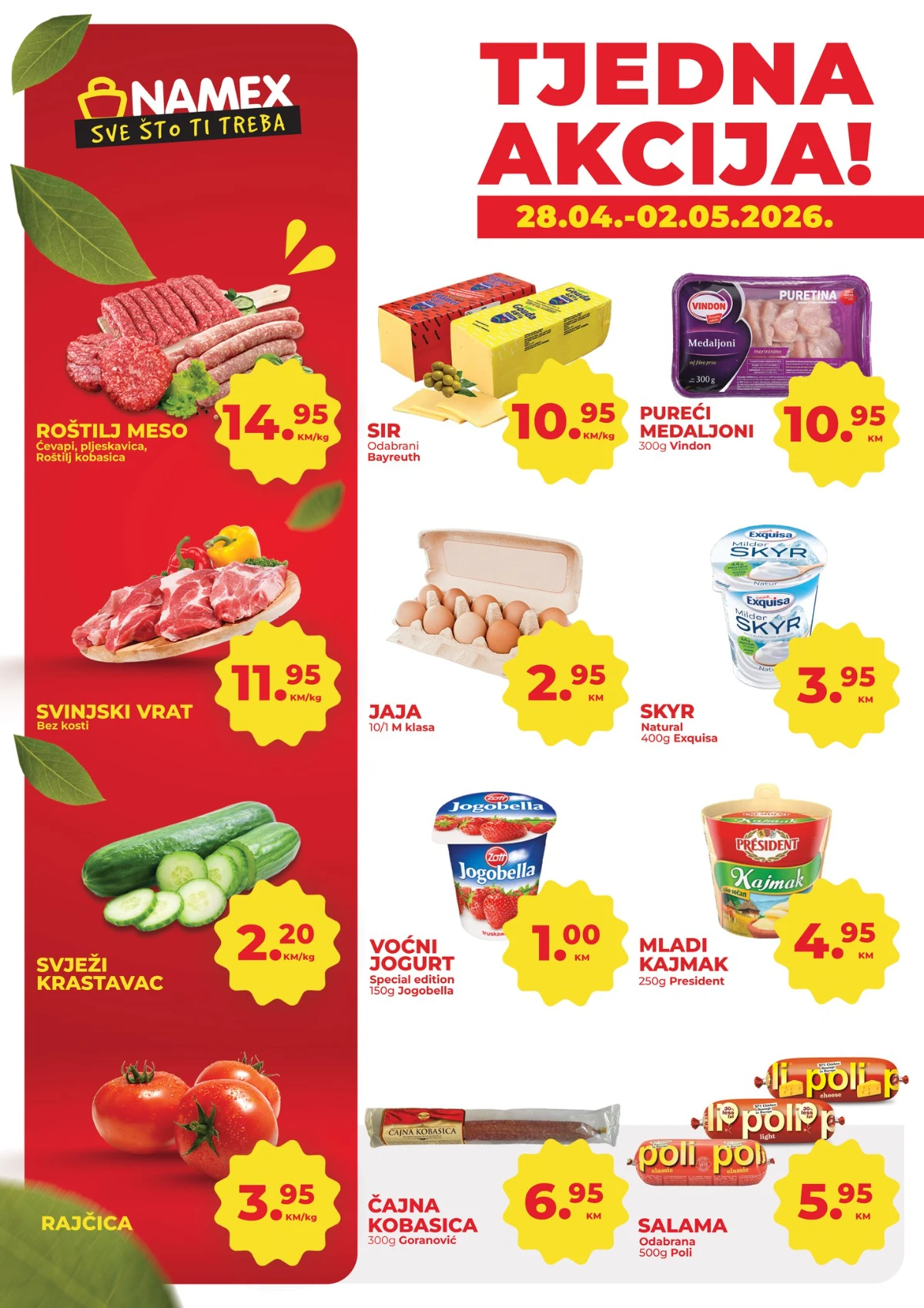 Namex tjedna akcija katalog strana 1 velika sniženja Bosna i Hercegovina maj 2026