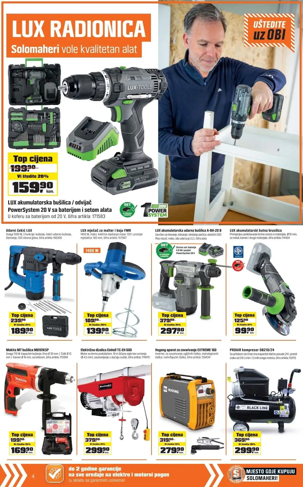 OBI Solomaheri mogu sve strana 4 kataloga – oprema za baštu i radionicu na akciji BiH