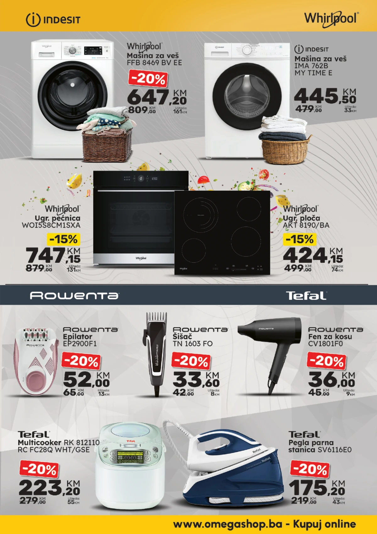 Omega Shop Whirlpool i Tefal akcija