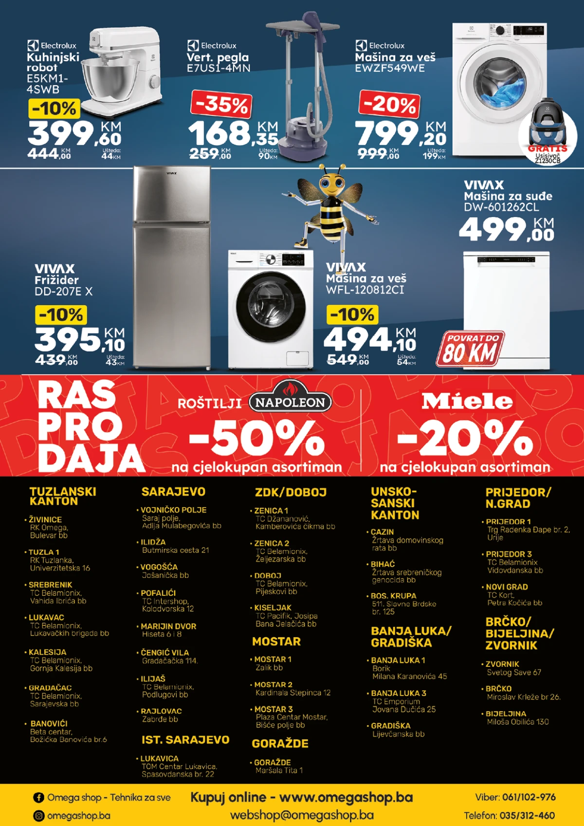 Omega Shop lokacije i rasprodaja