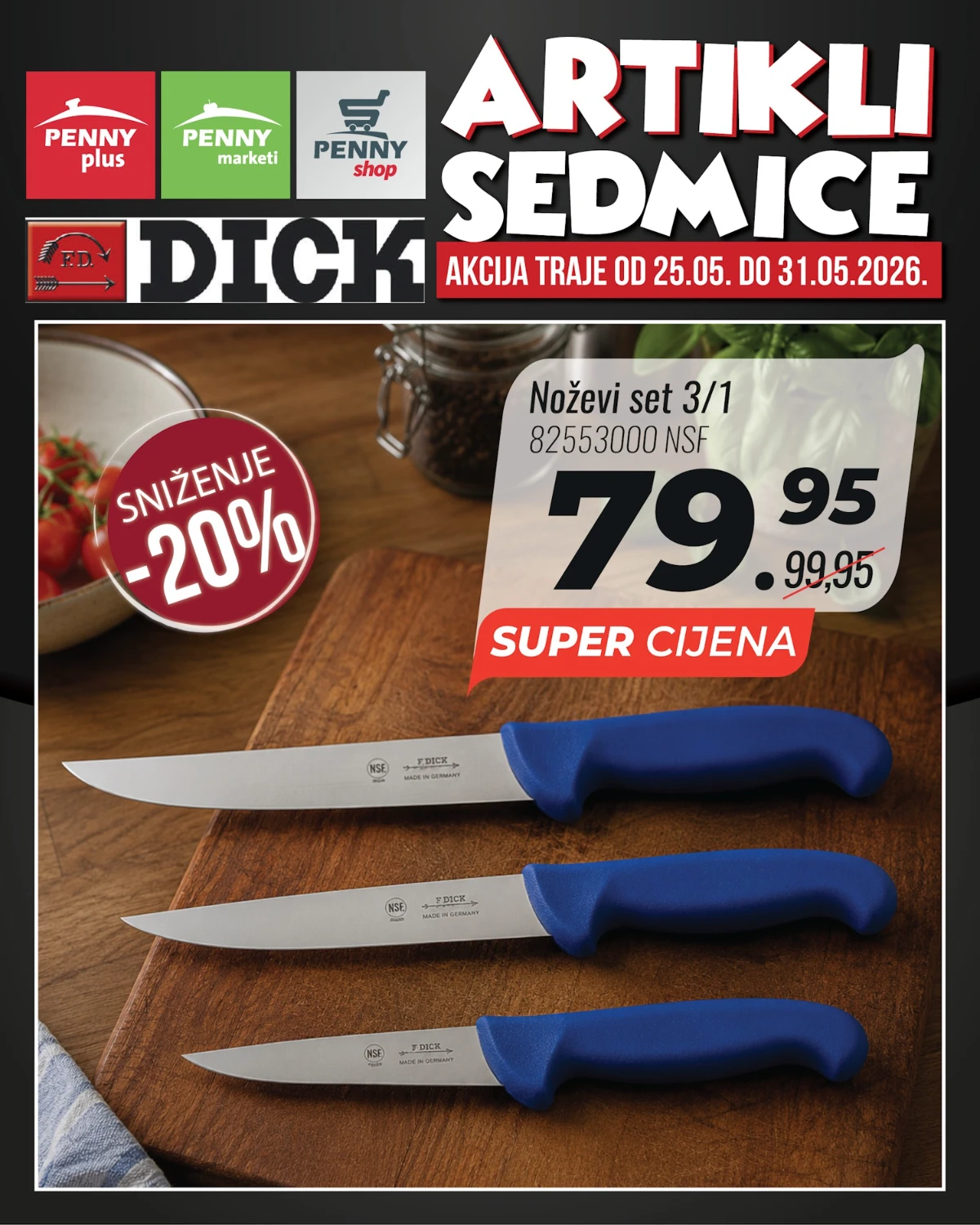 Penny katalog strana 2 – set noževa 3/1 na sniženju do 31.05.2026
