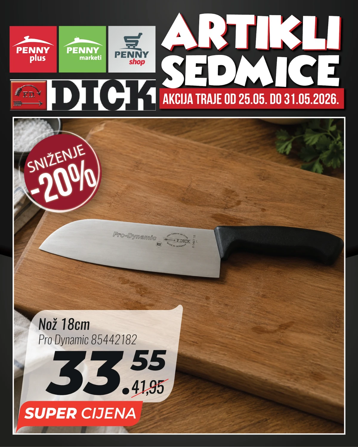 Penny katalog strana 3 – Pro Dynamic nož 18 cm na sniženju