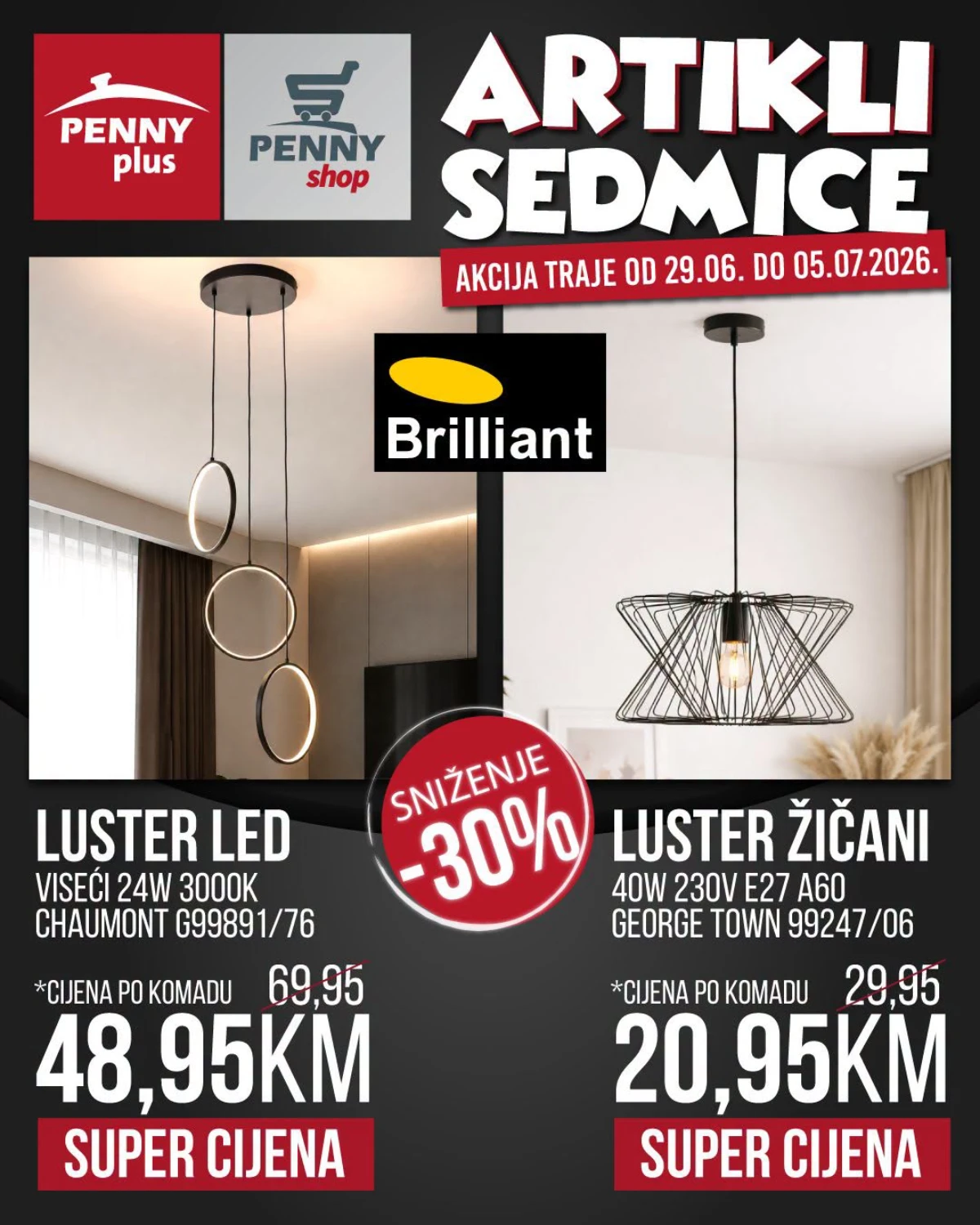 Penny Plus rasvjeta i lusteri na akciji