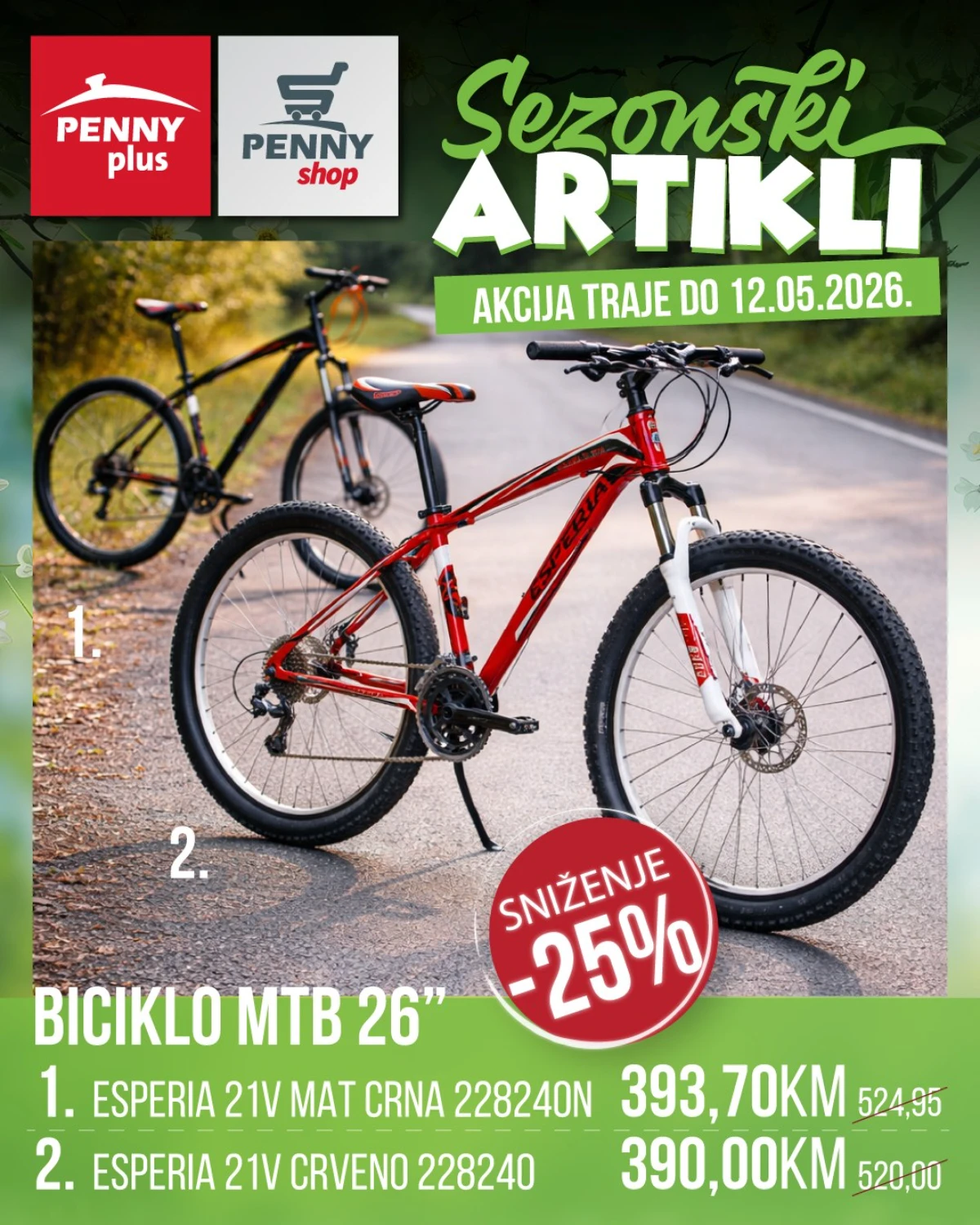 Penny Plus MTB biciklo 26 inča akcijska cijena
