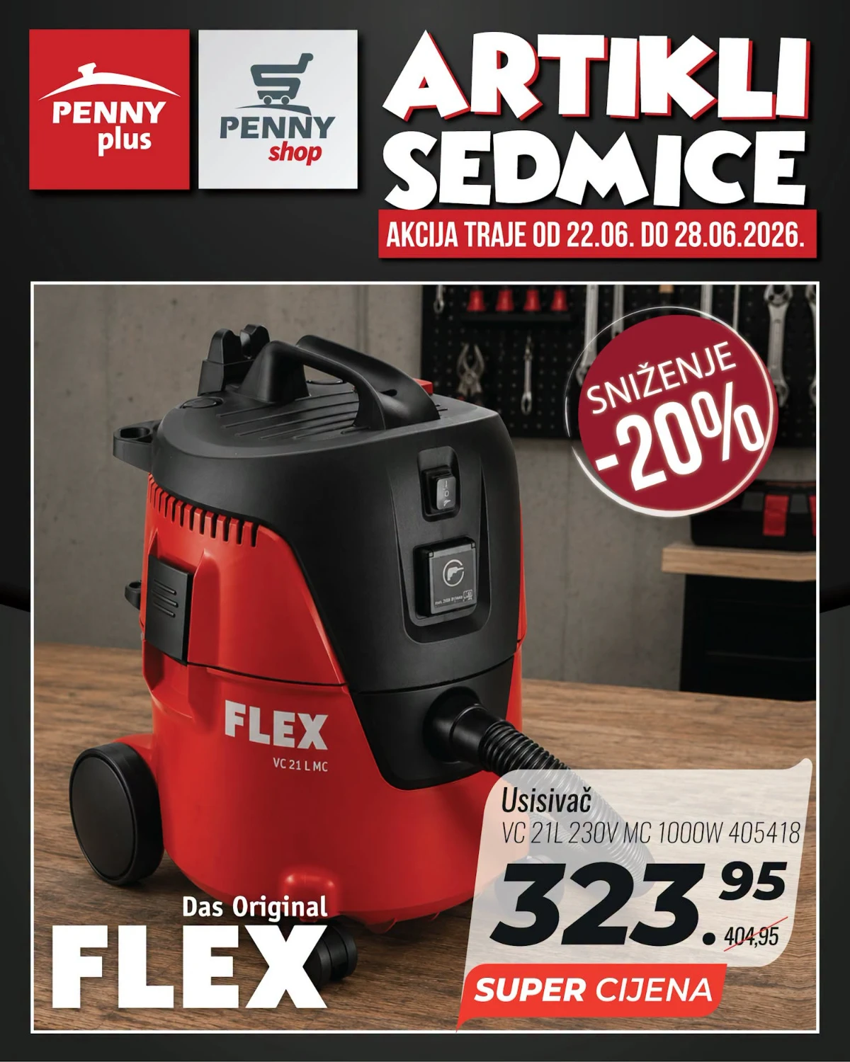 Penny Plus Flex usisivač za radionicu