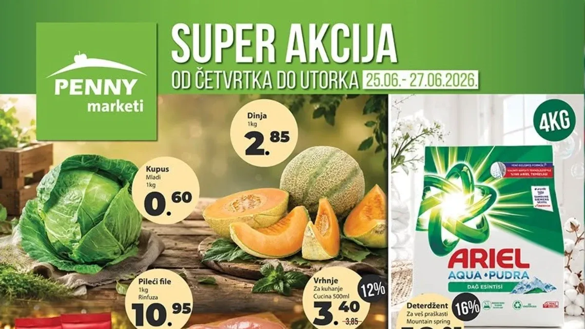 Penny Plus akcija do 29% popusta – Super akcija i vikend sniženja od 25. do 27.06.2026