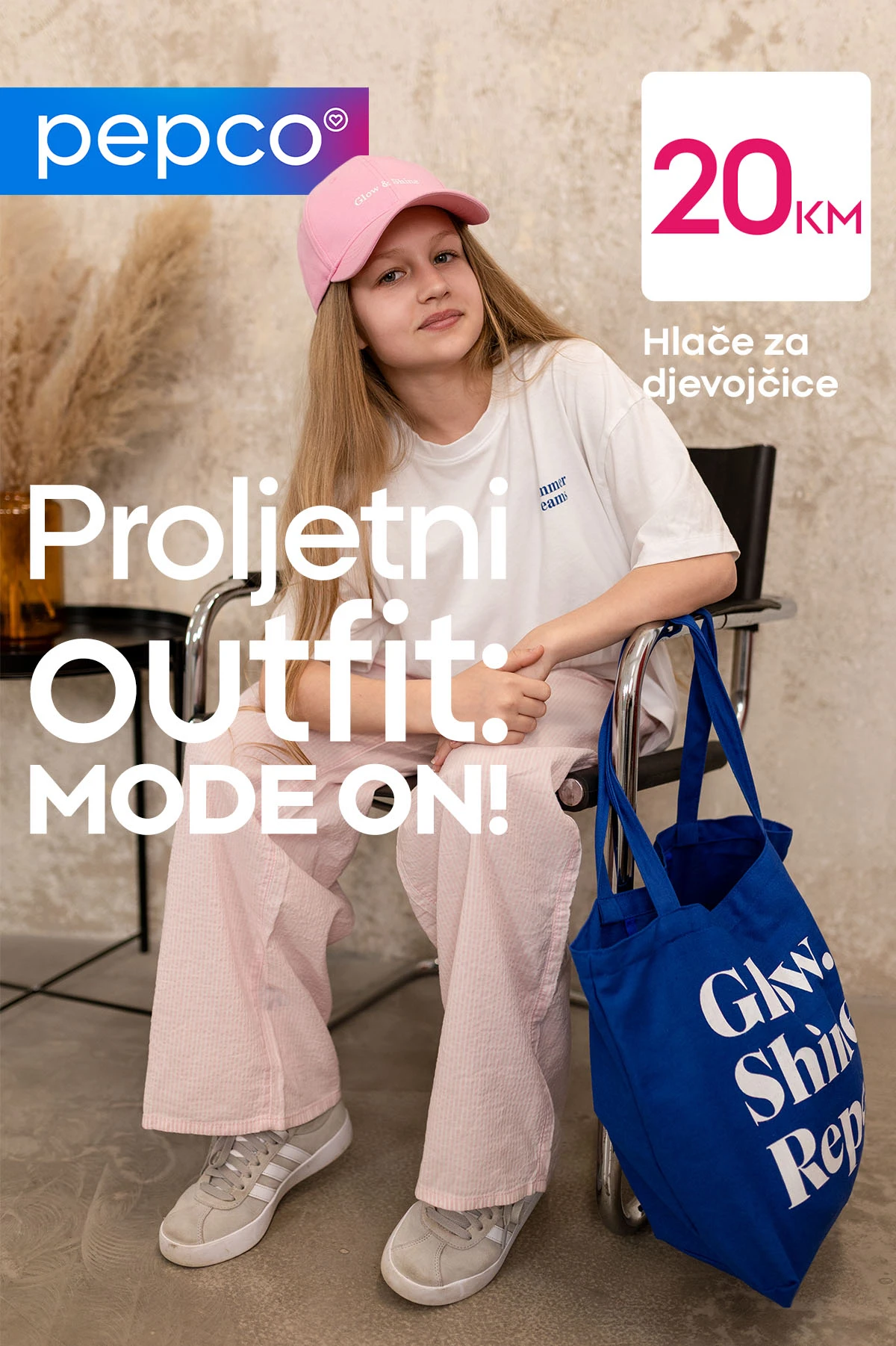 Pepco proljetni outfit za djevojčice hlače 20 KM majica torba katalog 2026
