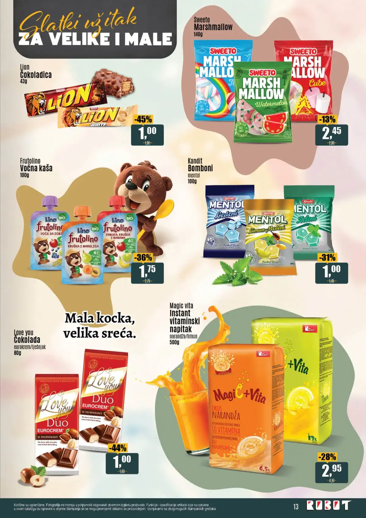 Robot prvomajska akcija do 45 posto sniženja prehrana piće kućne potrepštine april 2026 strana 13