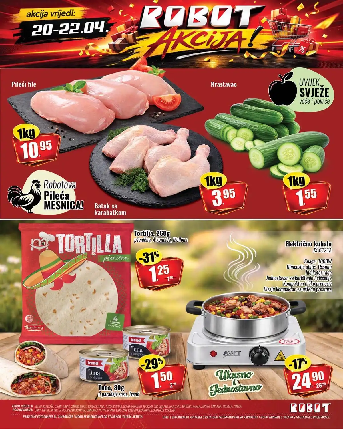 Robot katalog sniženja do 31 posto prehrana piće kućne potrepštine april 2026 strana 1