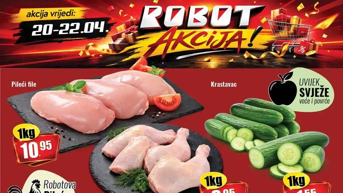 Robot akcija sniženja do 31 posto prehrana piće kućne potrepštine april 2026 katalog