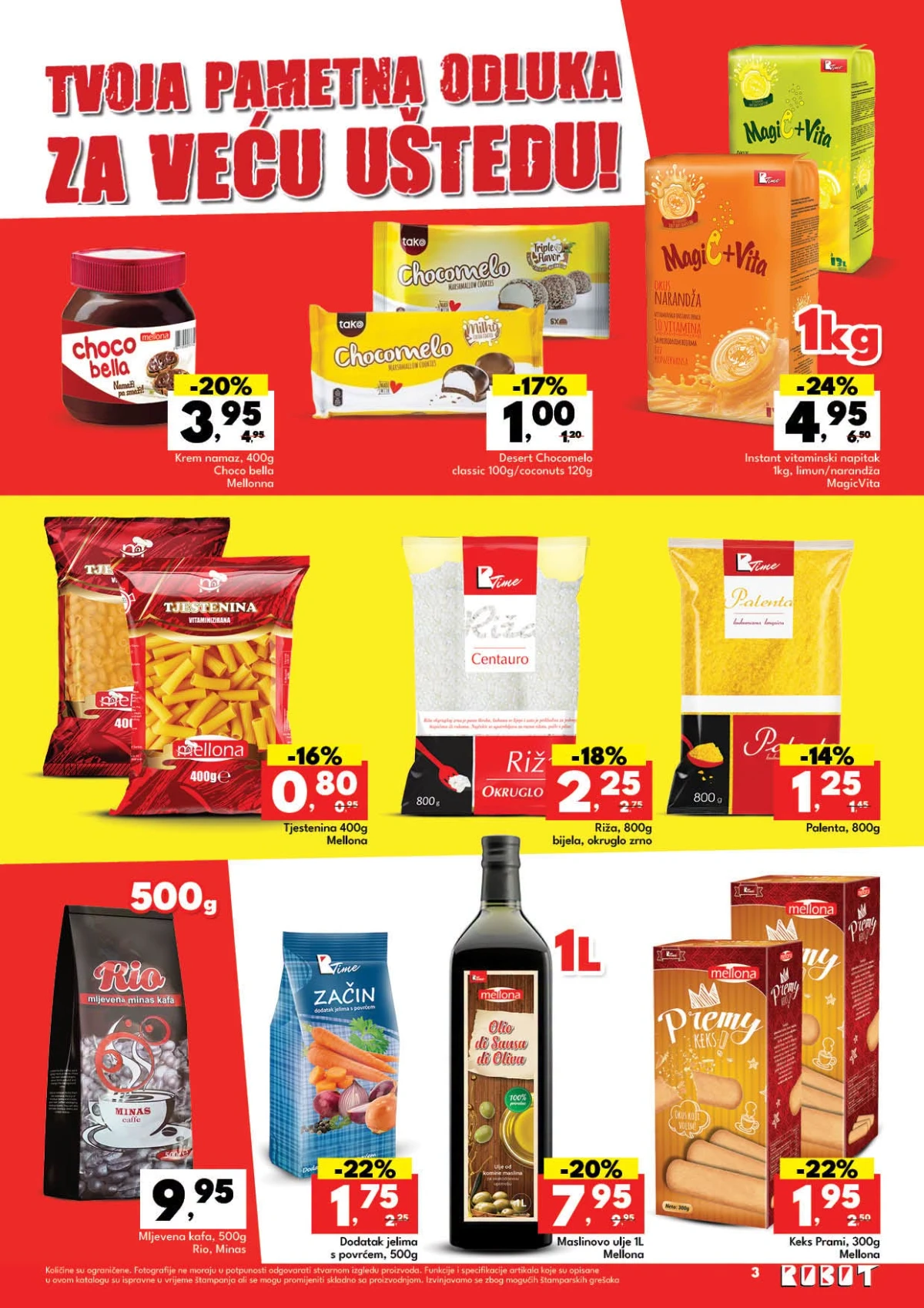 Robot katalog strana 3 kafa riža tjestenina i osnovne namirnice