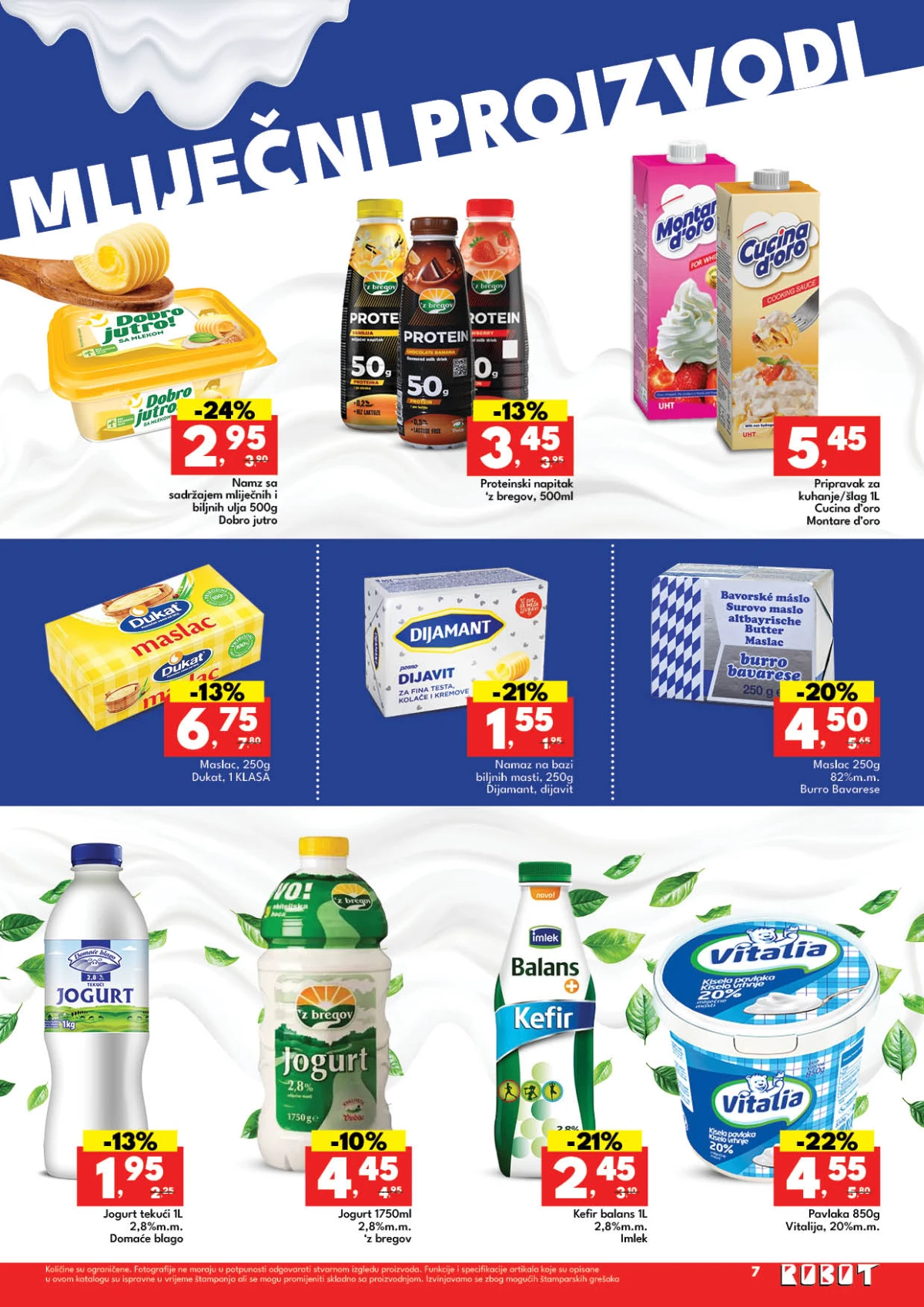 Robot katalog maj 2026 strana 7 sir jogurt pavlaka i mliječni proizvodi akcija BiH