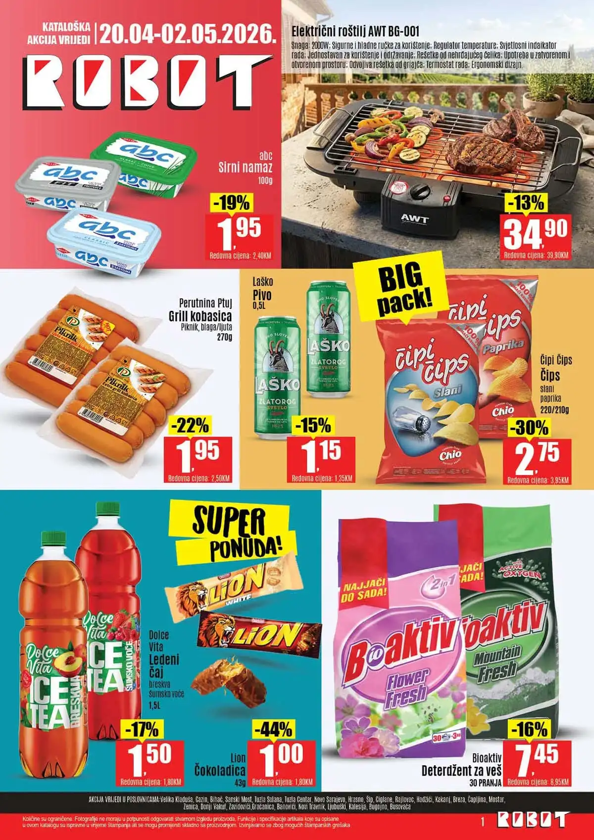 Robot katalog sniženja do 41 posto prehrambeni proizvodi april 2026 strana 1