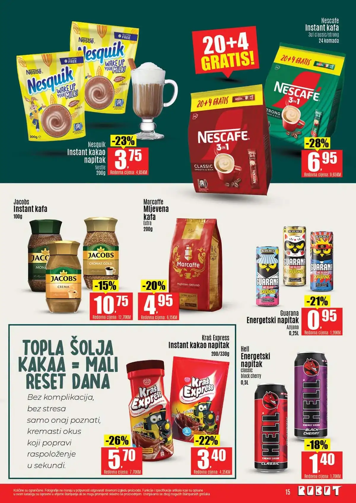 Robot katalog sniženja do 41 posto prehrambeni proizvodi april 2026 strana 15