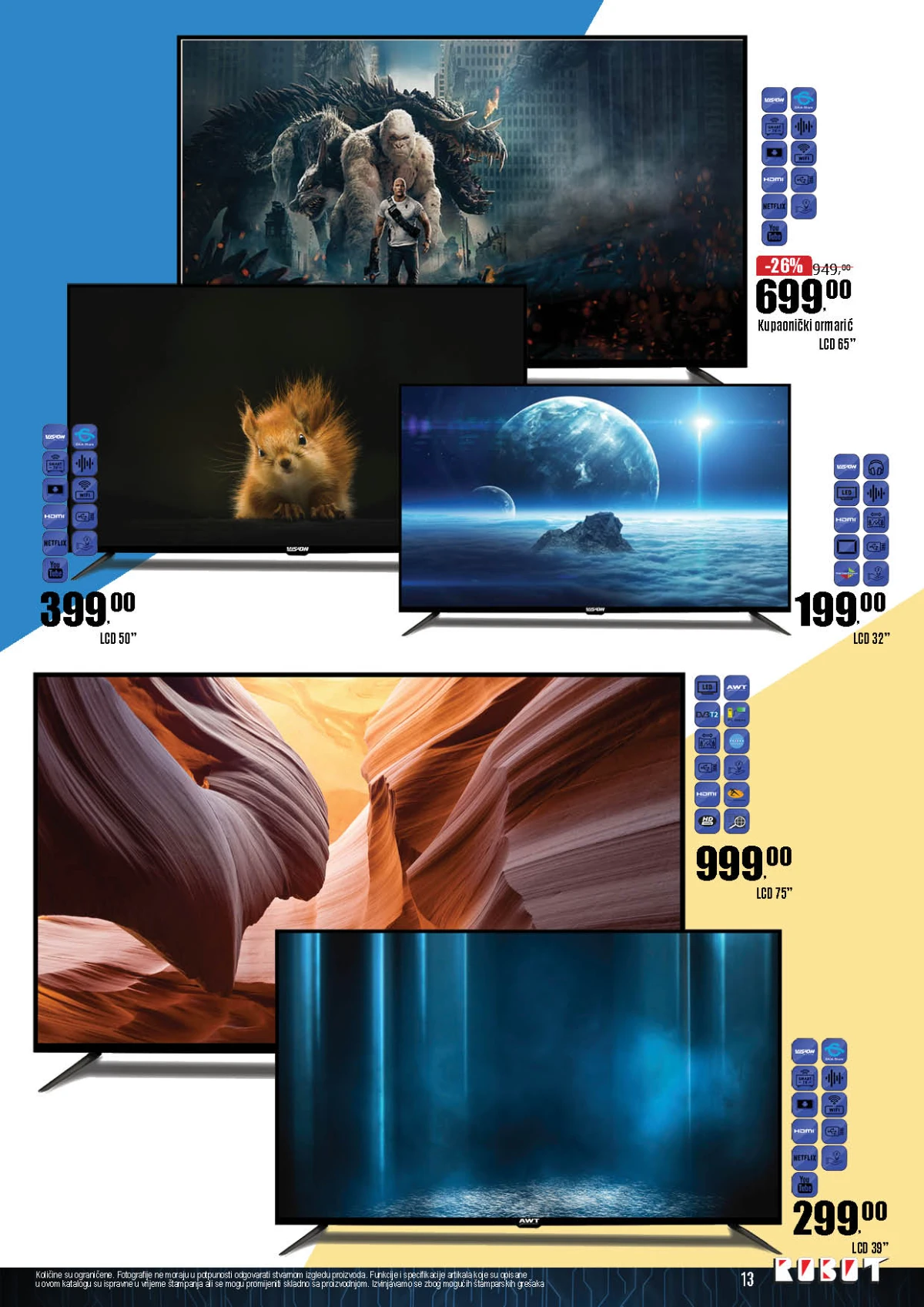 Robot lcd televizori smart tv i tehnika akcija 2026