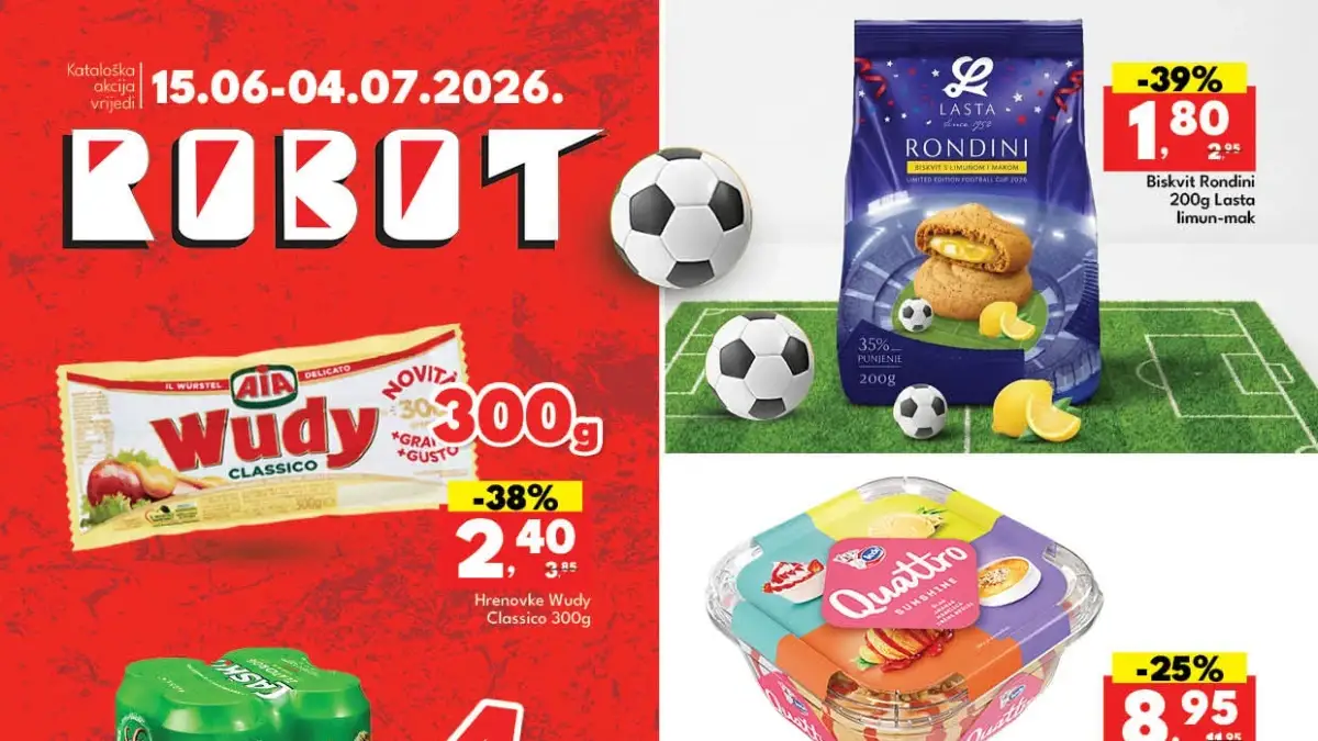 Robot katalog do 04.07.2026 – mljevena kafa 12,95 KM, toalet papir 4,95 KM, hrenovke 2,40 KM i stotine artikala na sniženju