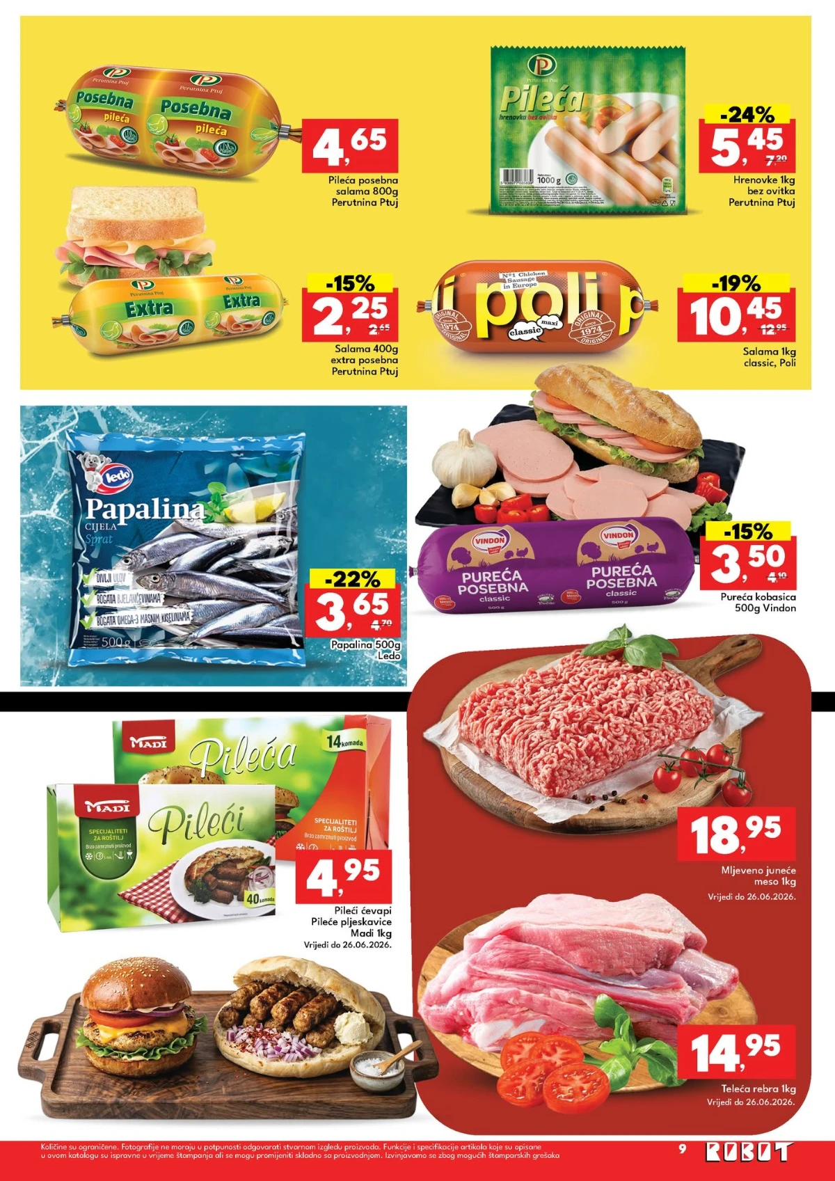 Robot katalog strana 9 – sir trapist, mozzarella, feta sir i mliječni proizvodi na akciji