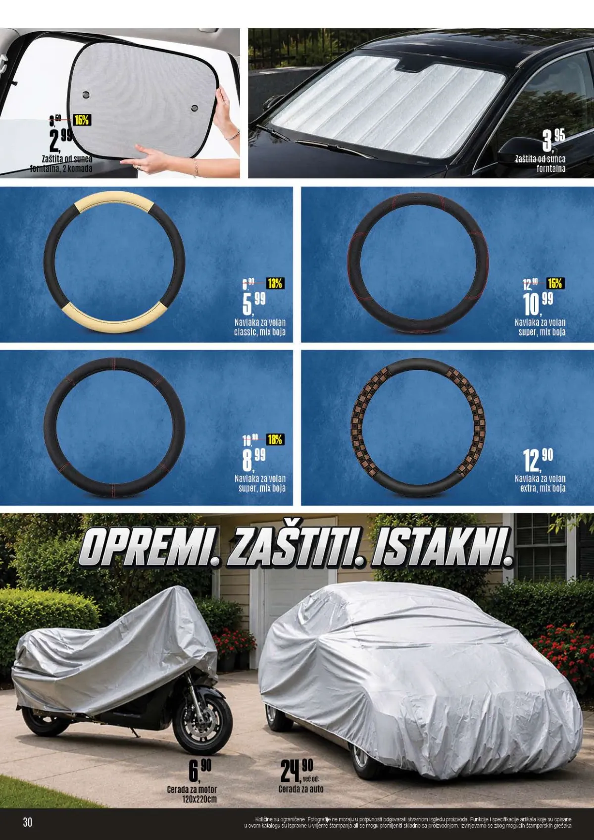 Robot katalog – zaštite od sunca, navlake za volan i cerade