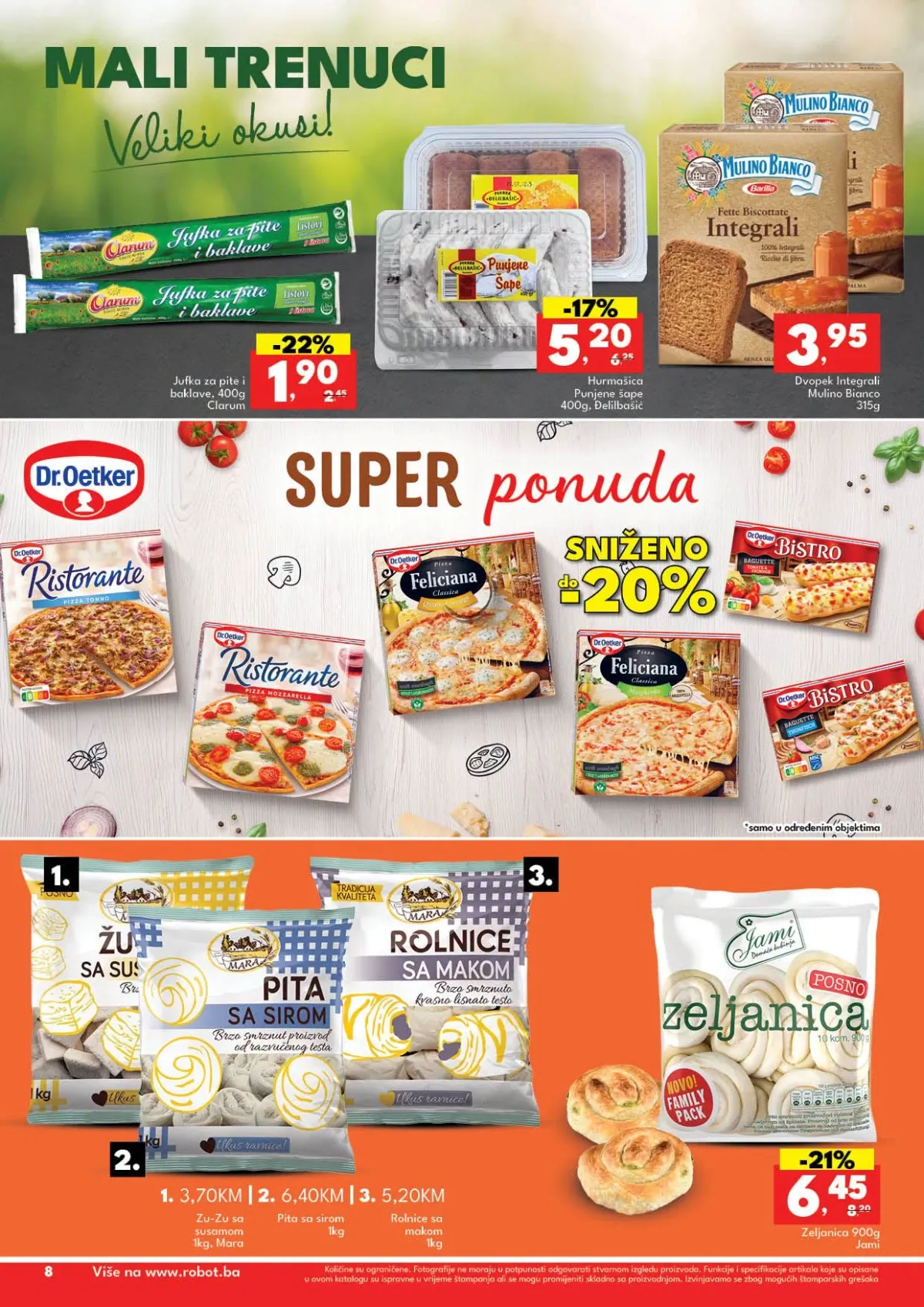 Robot katalog donosi akcijske cijene pizza, pita, jufki i smrznutih proizvoda