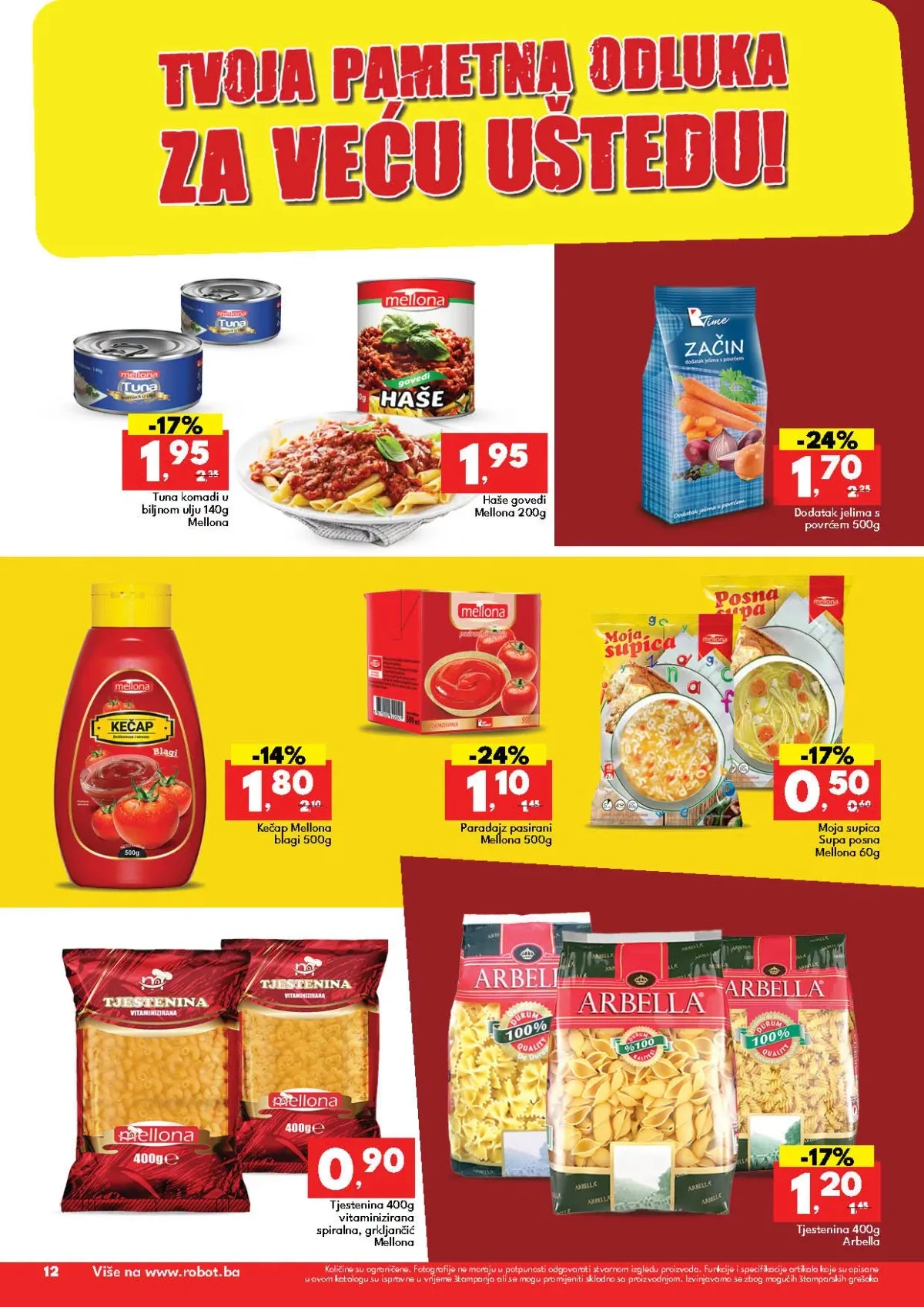 Robot katalog sa akcijom na kekse, bombone, napolitanke i krem namaze
