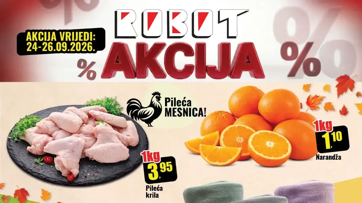 Robot vikend akcija od 24. do 26.09.2026. – prva stranica ponude