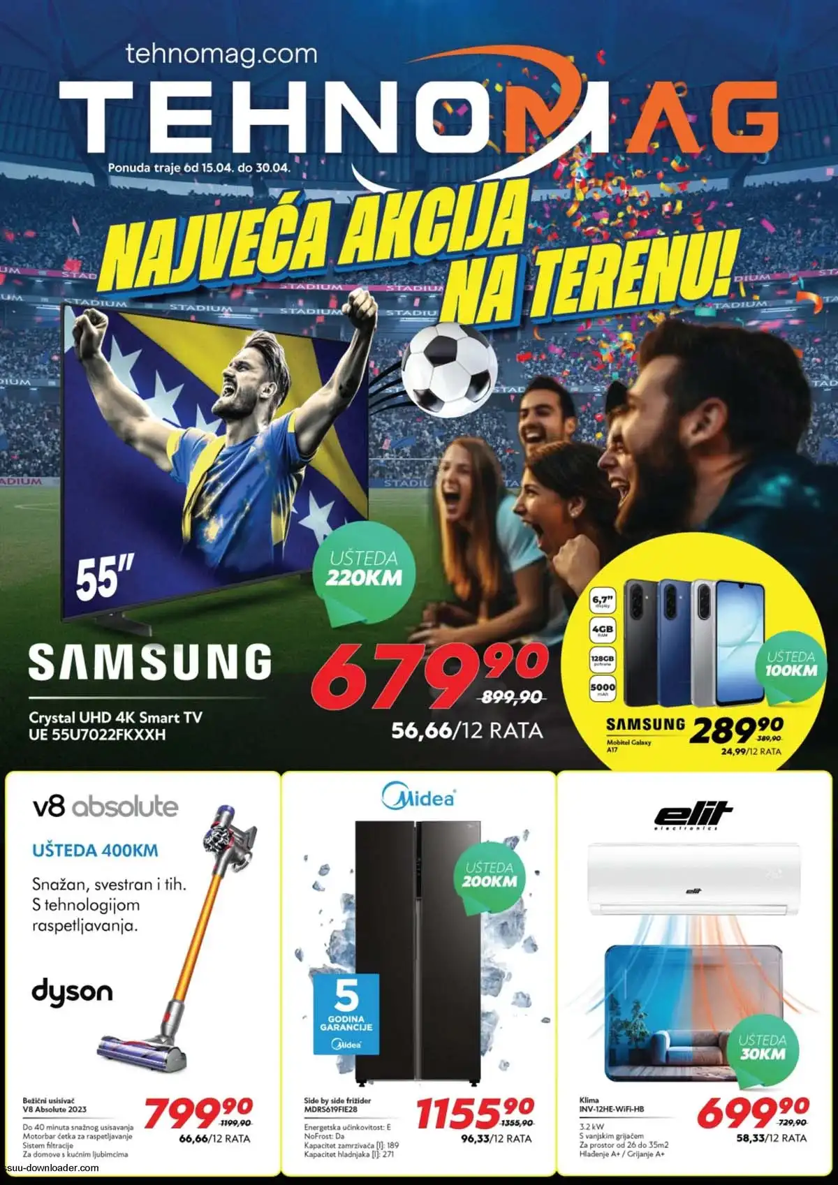 Tehnomag televizori, laptopi i IT oprema na sniženju – katalog akcija do 30. aprila 2026, strana 1