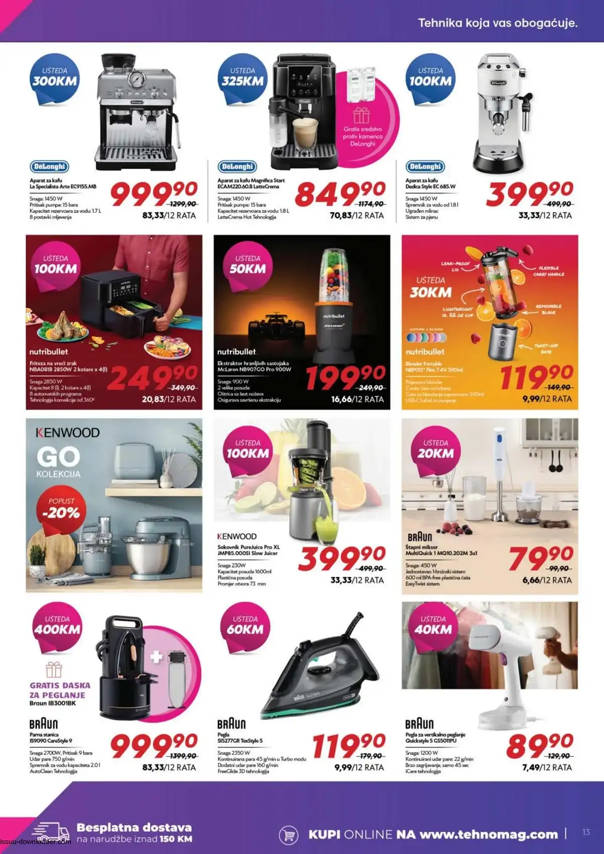 Tehnomag kuhinjski uređaji i aparati na sniženju – katalog do 30. aprila 2026, strana 13