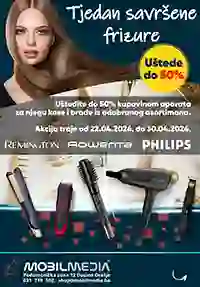 Mobilmedia akcija do 50% aparati za kosu i bradu Remington Rowenta Philips sniženja BiH do 30.04.2026