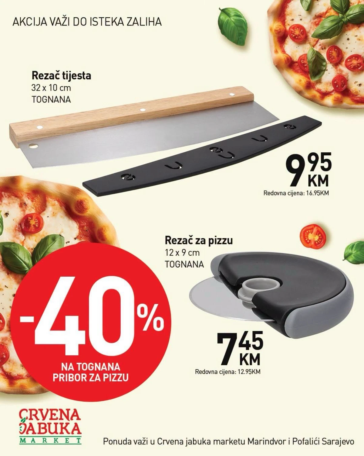 Planet Pizza akcija – rezač tijesta i rezač za pizzu Tognana