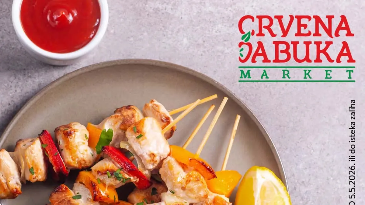 Crvena Jabuka katalog sniženja do 45 posto prehrana piće kućni proizvodi do 05.05.2026