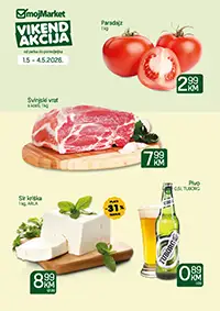 Moj Market vikend akcija – paradajz 2,99 KM, svinjski vrat 7,99 KM i Tuborg 0,89 KM