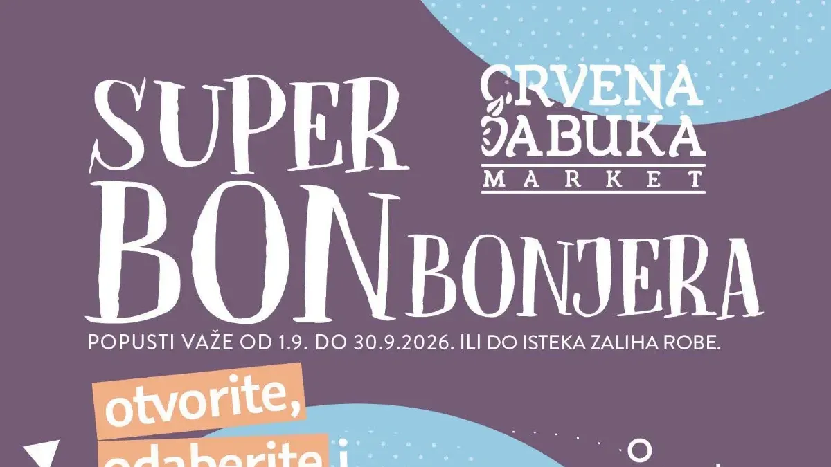 Crvena jabuka Super BONbonjera – kuponska akcija od 1. do 30. septembra 2026.