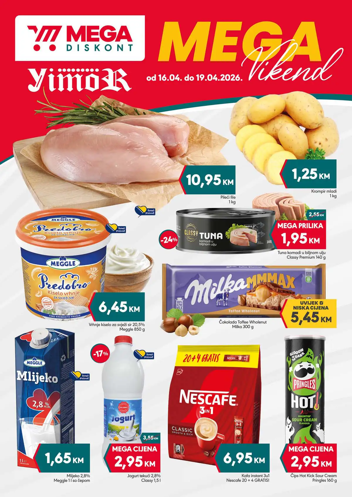 Yimor i Mega Diskont vikend akcija do 36% sniženja prehrana piće kućne potrepštine BiH – strana 1